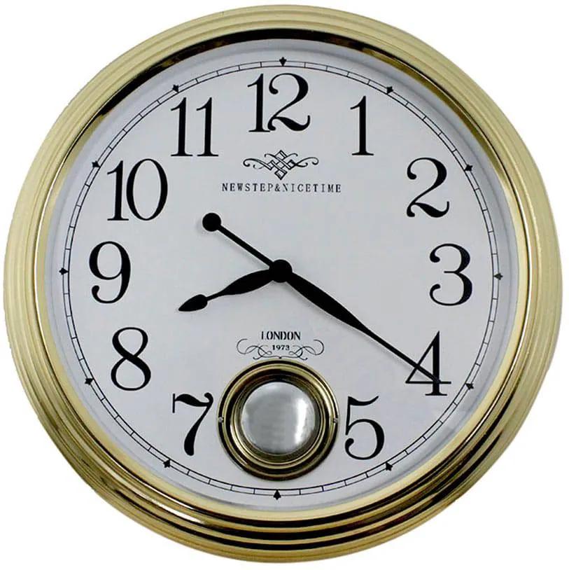 Relógio de Parede Edith Gold Goldway - 42x9 cm