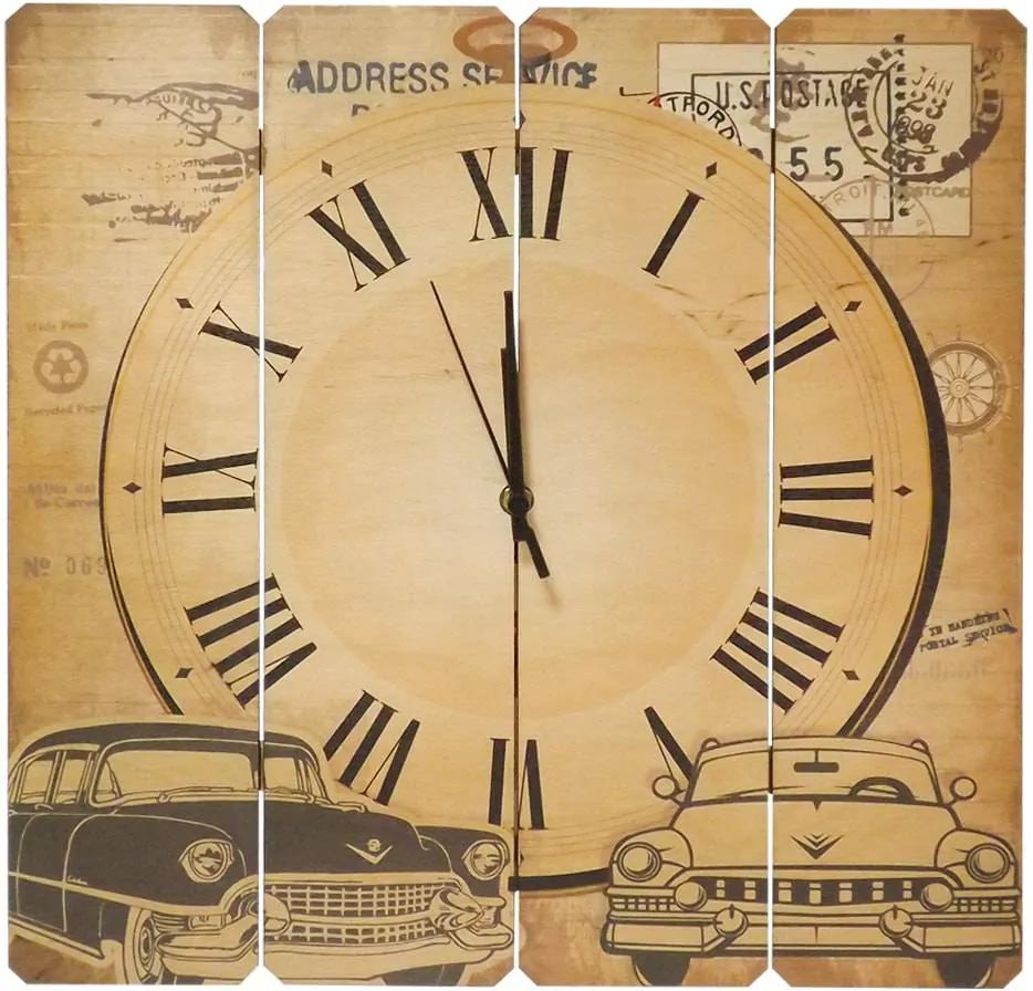 Relógio de Parede Old Car em Madeira MDF - 40 cm