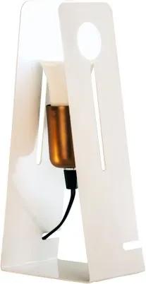 Luminária Abajur Branco Moderno Mod: Tap com LED 5W | Soq: E27 |Tam: 11x26cm