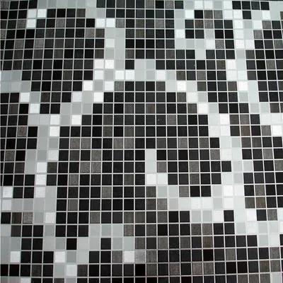 Papel De Parede Mosaico Preto Coleção Platinum 13-507