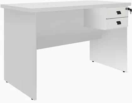 Mesa Para Computador Escrivaninha 2 Gavetas Eco 1200 Branco - Fit Mobel