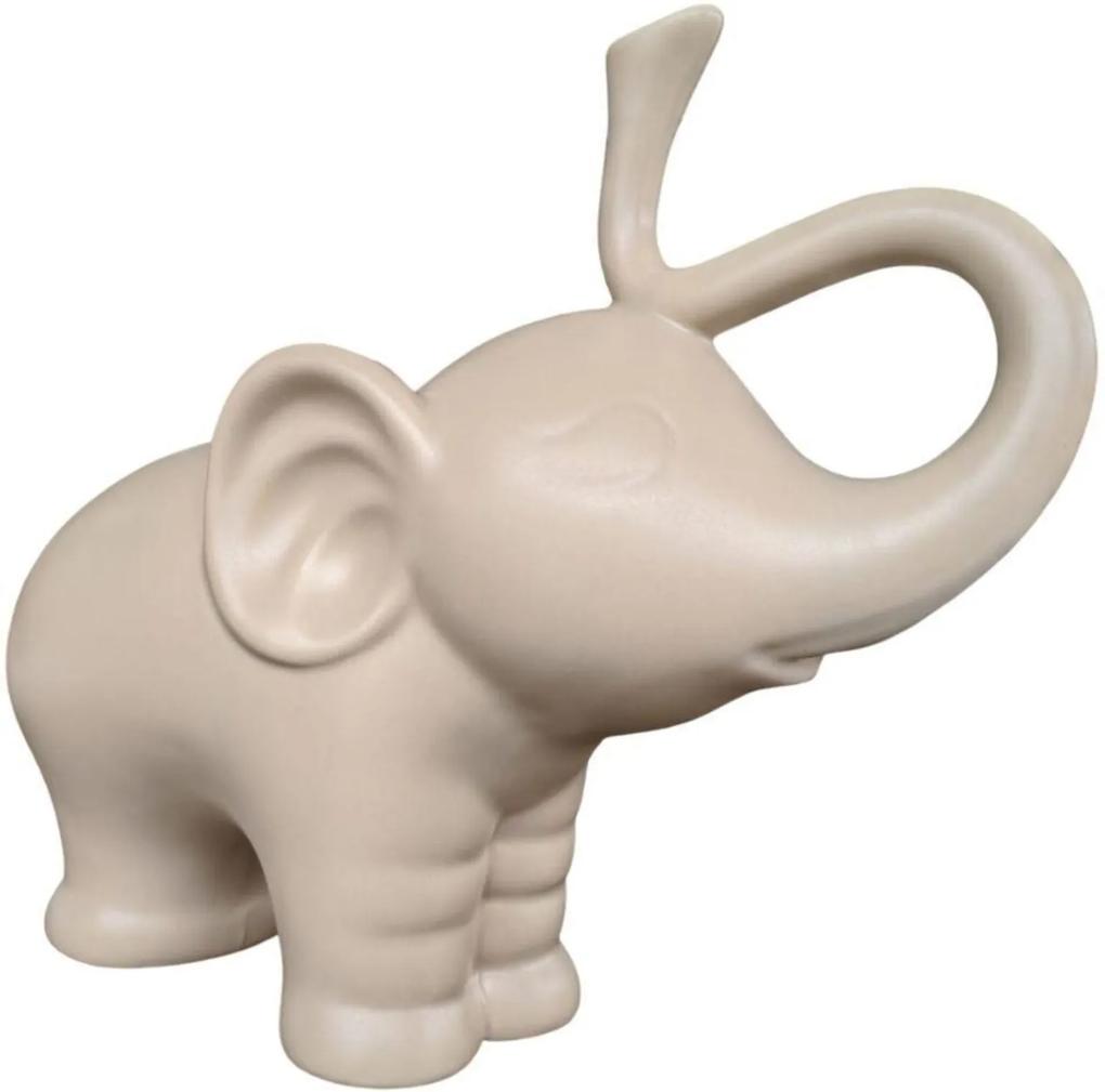 Elefante Tromba Decorativo 20 cm Bege – DAYHOME