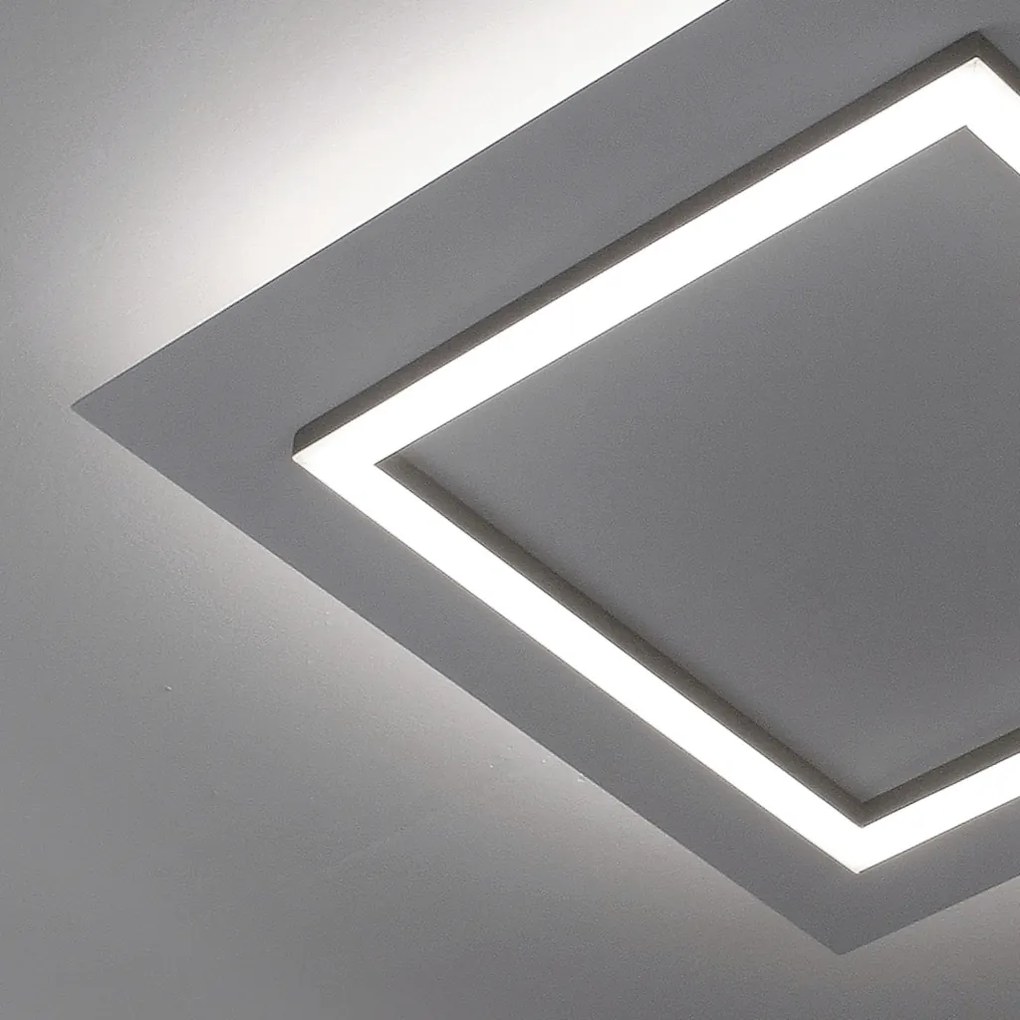 Plafon Sharp Quadrado 58X58X4,5Cm Led 112W Bivolt - Usina 19690/58 (FN-F - Fendi Fosco, 4000k)