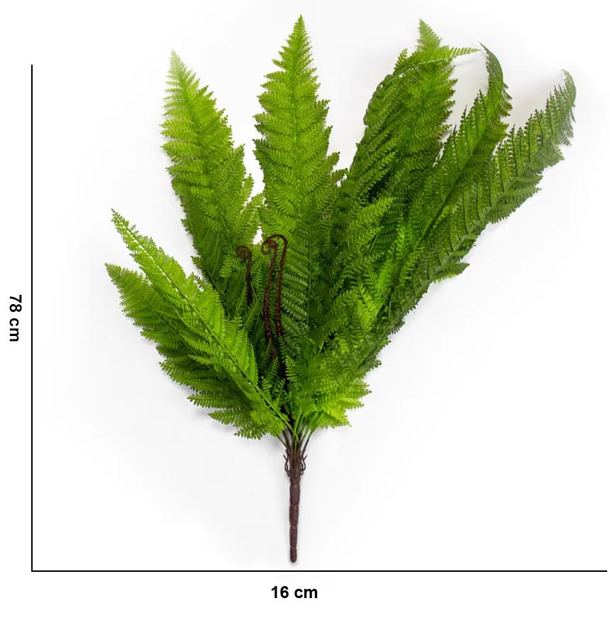Planta Artificial Folhagem de Samambaia Pendente Verde 78 cm F04 - D'Rossi