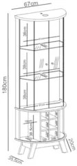 Balcão Buffet Mônica 183cm e Cristaleira Melina Z10 Calacata/Off White