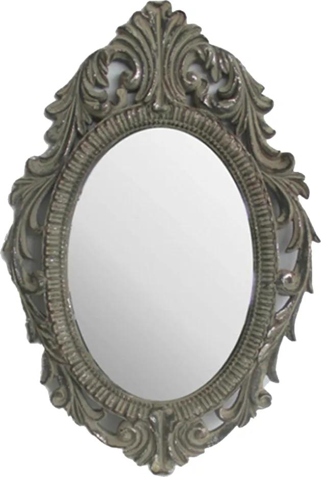 Espelho Decorativo com Moldura em Pintura Envelhecida - 48x5x33cm