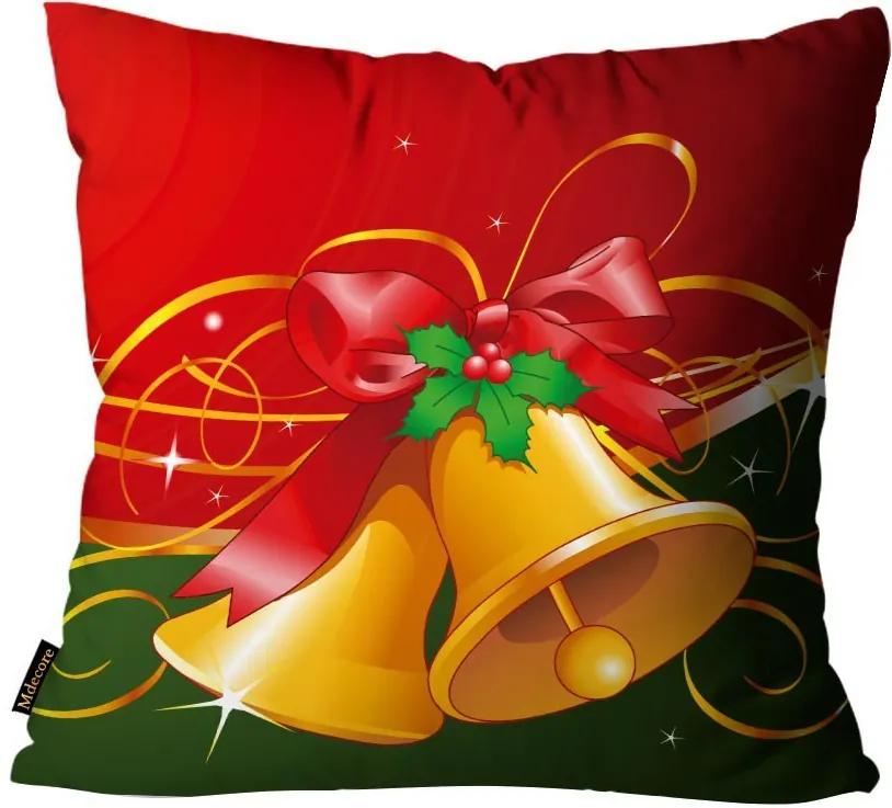 Capa para Almofada Premium Cetim Mdecore Natal Sino Vermelha45x45cm