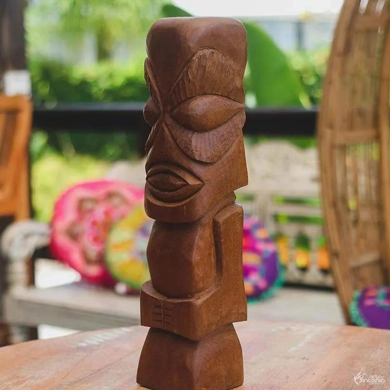 Escultura de Madeira Itaúba Tiki Hawaii