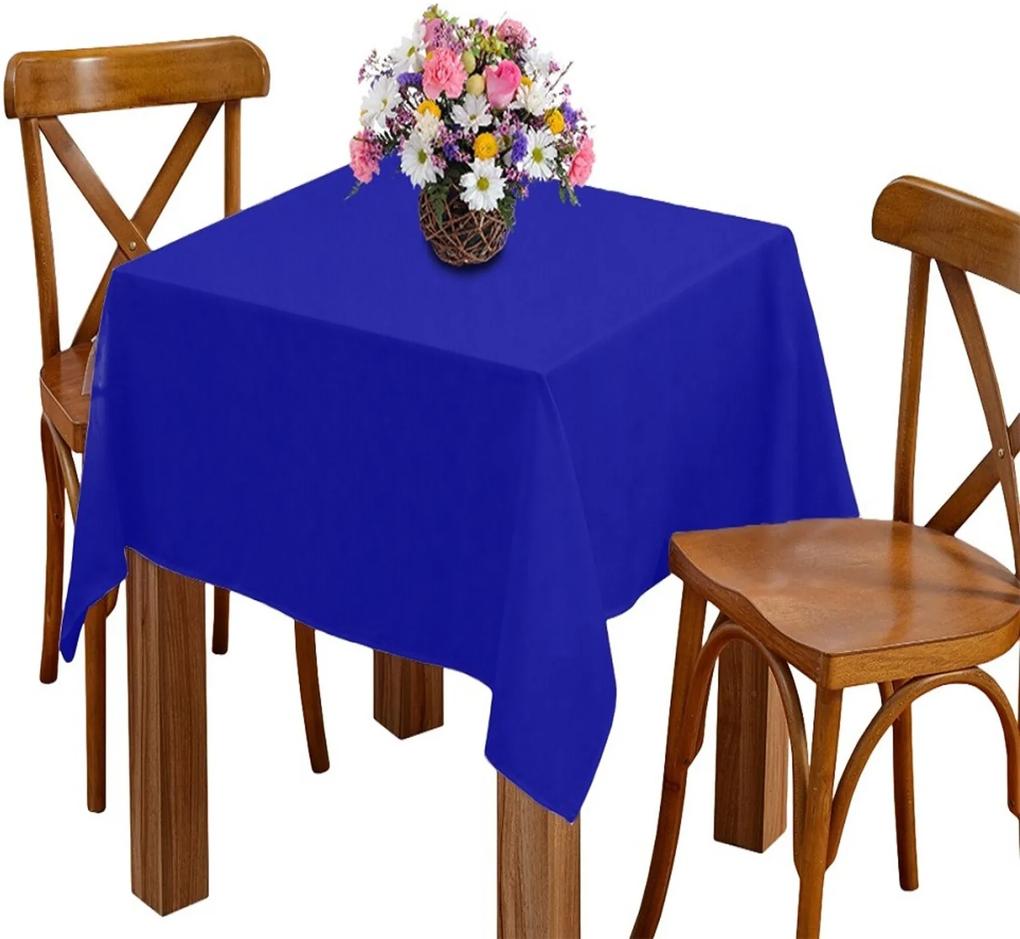 Toalha de mesa 4 Lugares 1,45m Quadrada Oxford  Azul Royal