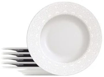 Kit Prato Raso Tramontina Alicia em Porcelana Decorada 27 cm 6 Peças