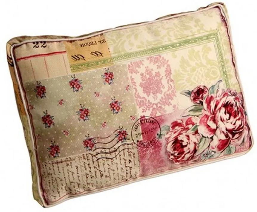 Almofada Decorativa de tecido com enchimento Patch Work Floral