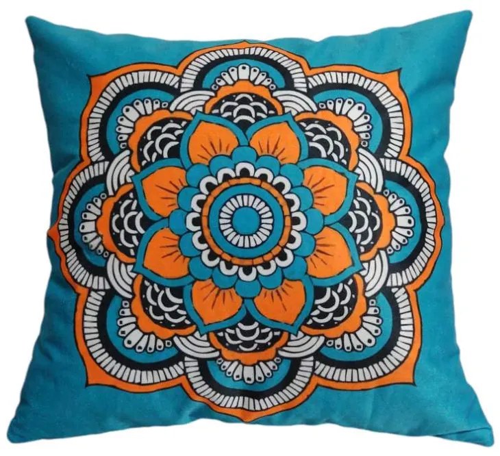 Almofada Mandala Indiana 45x45cm Várias Estampas - Opção 1 - Somente Capa