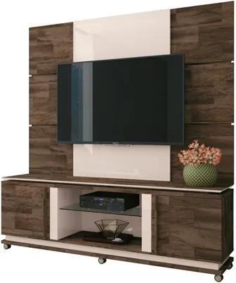 Rack Bancada e Painel Para TV até 70 Pol. Level Deck/Off White - HB Móveis