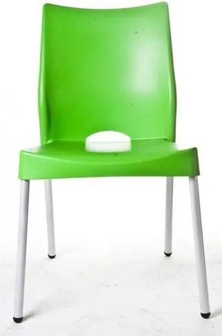 Cadeira Malba Base Fixa Pintada Cinza Cor Verde - 10312 Sun House