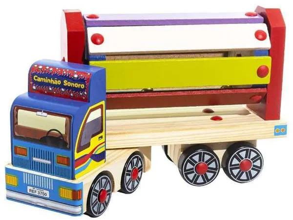 Caminhão de Madeira de Brinquedo Infantil Carimbra