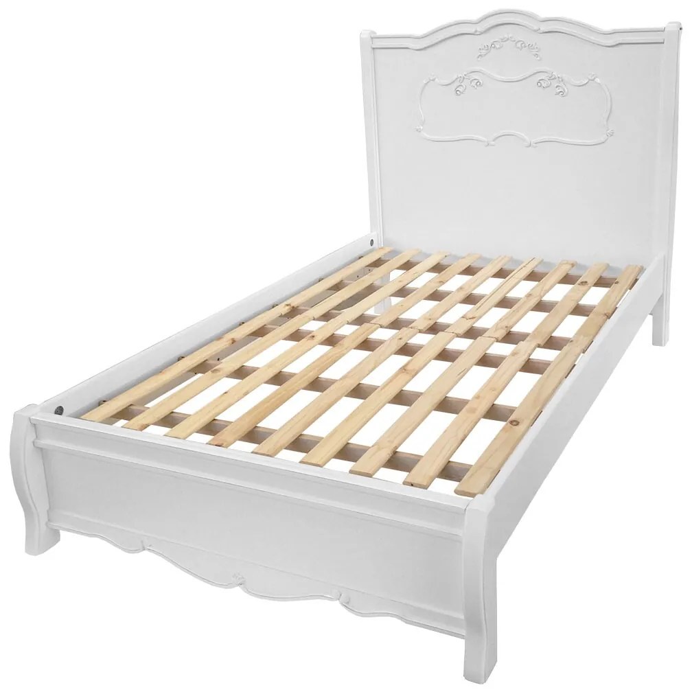 Cama Bourbon King Peseira Baixa - Branco Provençal Kleiner