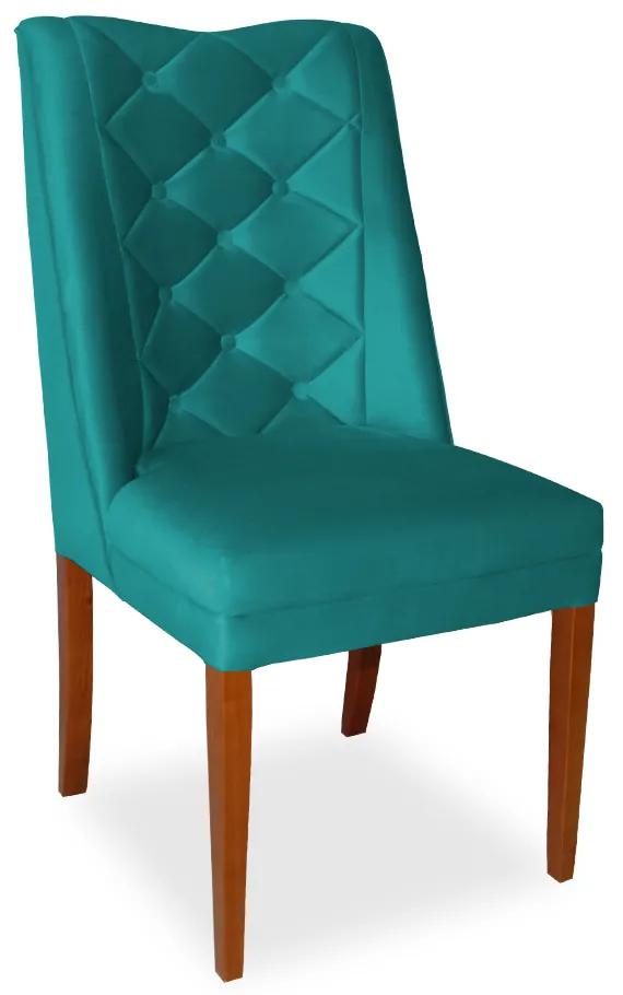 Kit 2 Cadeiras de Jantar Micheli Suede Azul Tiffany