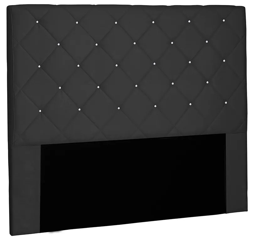 Cabeceira Tania Para Cama Box King 195 cm Suede Preto - D'Rossi