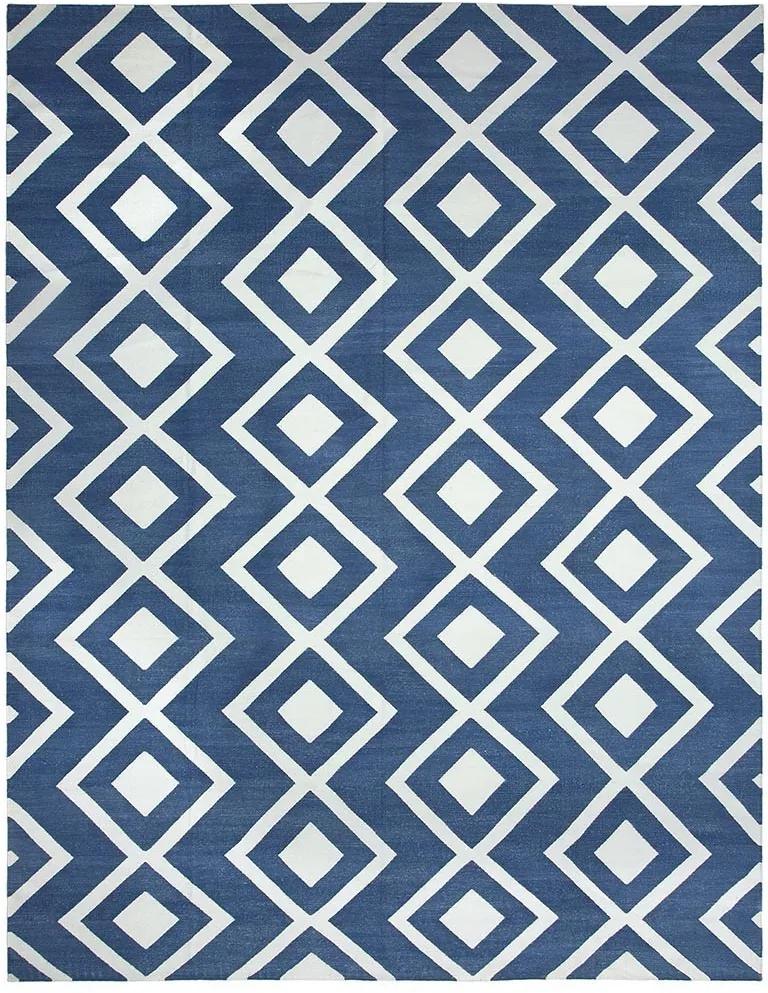 DHURIE MOROCCAN 8 BLUE/WHITE
