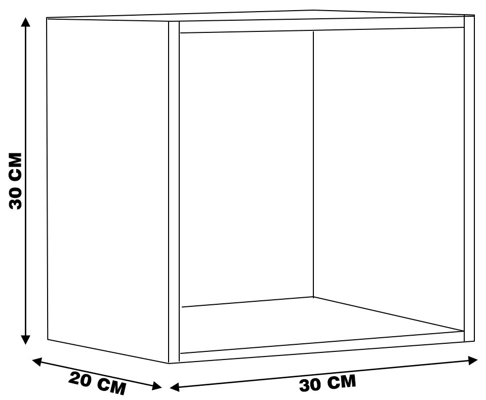 Kit 03 Nichos Organizador 30x30cm Branco G01 - AJL Móveis