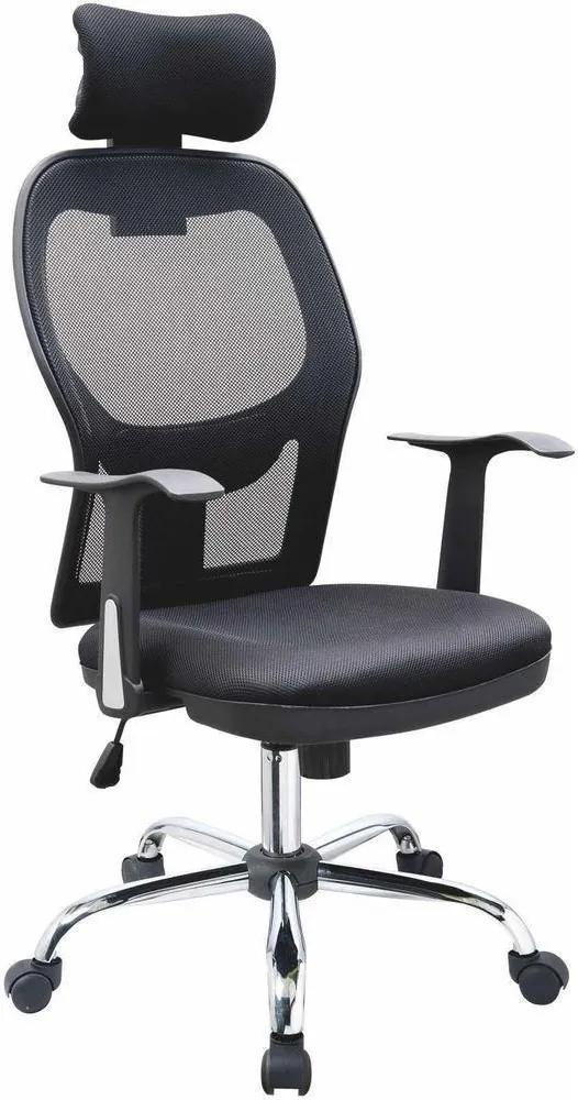 Cadeira Presidente Comfort Tela Mesh Preta - Bulk