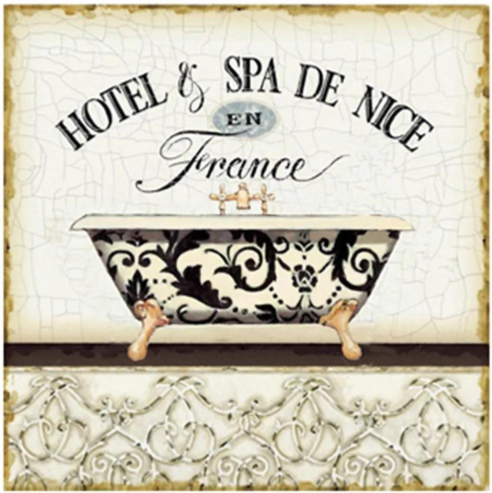 Placa de Metal Hotel e Spa de Nice Oldway - 25x25 cm