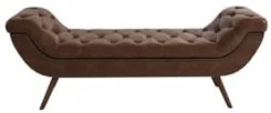 Puff Recamier Calçadeira 140cm Pés Palito Madeira Vêneto Z37 Couríssim