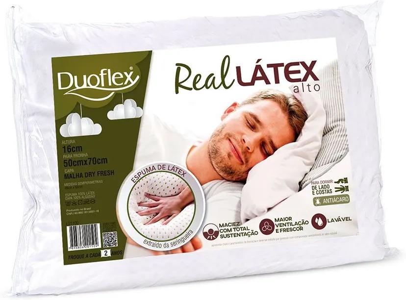 Travesseiro LS1100 Real Látex Alto Duoflex