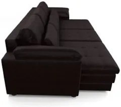 Sofá Retrátil 3 Lugares Para Sala 297cm Dijon Couro Bordô S07 - Mpozen