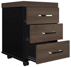 Mesa para Escritório 160cm e Gaveteiro com Rodízios Corp A06 Charuto/P