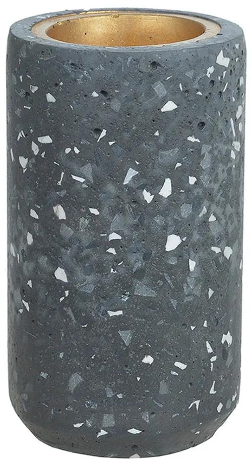 Porta Vela Cinza Escuro em Cimento 14 cm D'Rossi