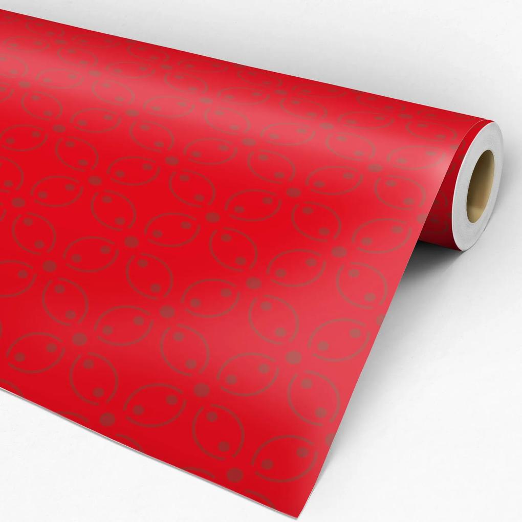Papel de Parede Arabesco vermelho 0.52m x 3.00m