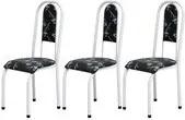 Cadeira Assento Anatomico 3 Peças 00122 Branco Preto Floral Archeli