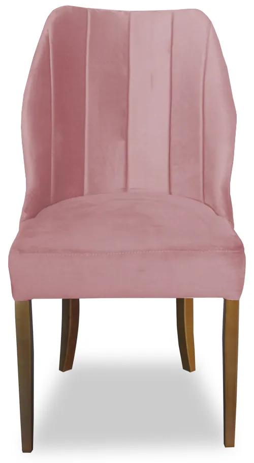 Cadeira De Jantar Safira Suede Rosê