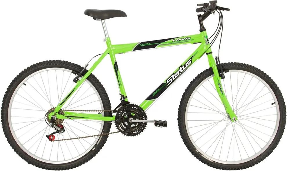 Bicicleta Status Bike Lenda Aro 26 18 Marchas - Verde