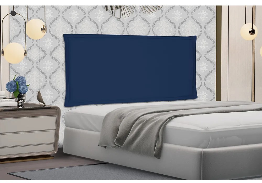 Cabeceira Painel Garden Para Cama Box King 195 cm Suede Azul Marinho - D'Rossi