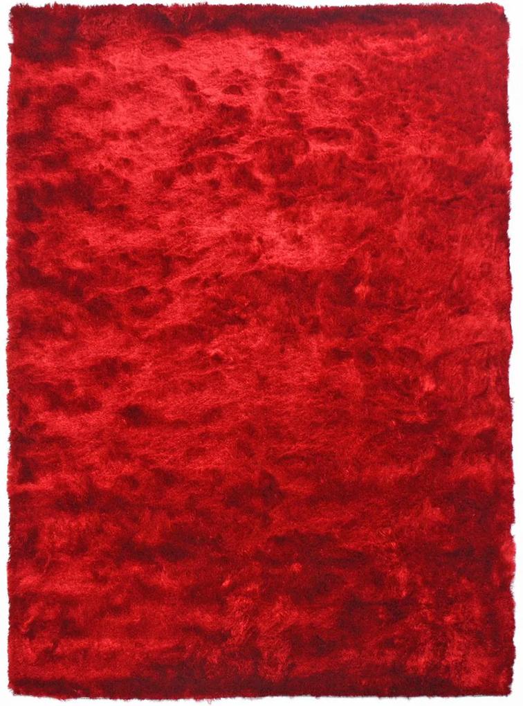Tapete Shaggy Peludo Vermelho Fio de Seda - 2,50 x 2,00m