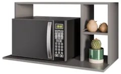 Suporte Micro-Ondas Forno Armário Aéreo 80cm 2 Prateleiras Maya Z34 Gr