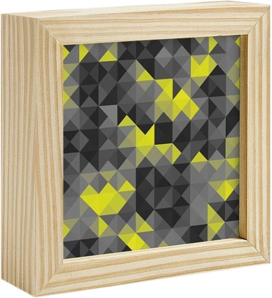 Quadro Decorativo Decohouse Moldura Art Amarelo