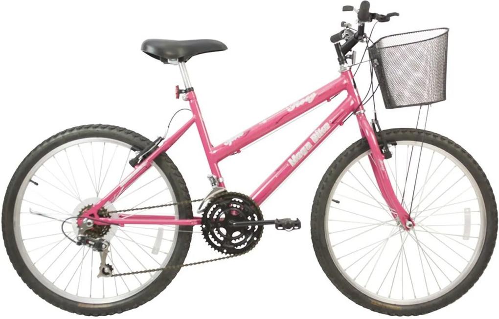 Bicicleta Aro 26 Freio V-Break Quadro Aço Rosy Sport Pink - Mega Bike
