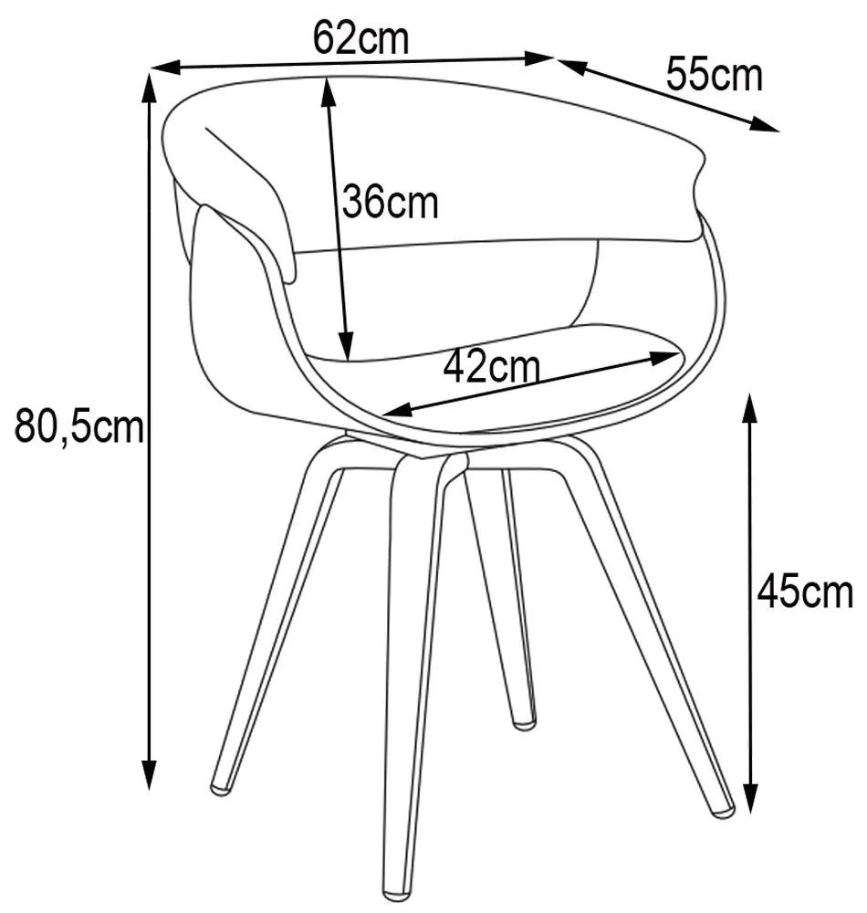 Kit 04 Cadeiras Decorativas para Escritório Recepção Ohana Fixa PU Sintético Preto G56 - Gran Belo