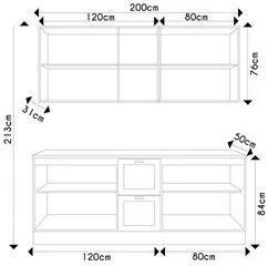 Armário de Cozinha Modulado 4 Peças Com Pia Inox CJ5 Duna P09 Branco -