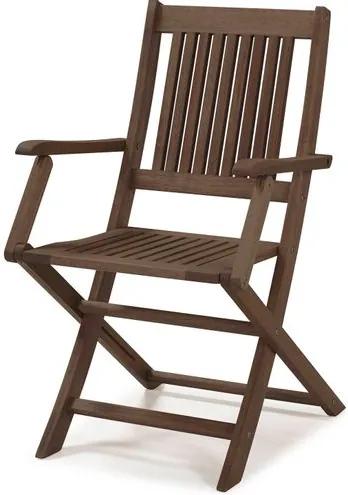 Cadeira Dobravel Primavera Com Bracos Stain Nogueira- 34809 Sun House