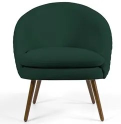 Poltrona Decorativa Pés Palito Rafa C-117 Linho Tressê Verde - Domi