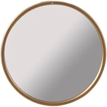 Espelho de Parede Redondo Dourado 20cm de Metal