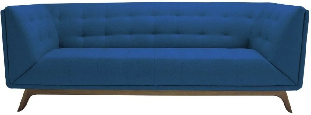 Sofá Gran Belo Decor Temak 230cm Veludo Azul
