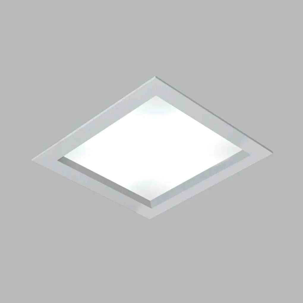 Luminária De Embutir Magnum Quadrado 50X50X10Cm 8L E27 | Usina 3600/50 (ND-B - Nude Brilho)