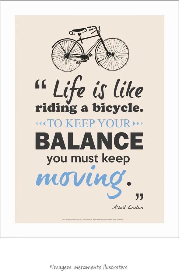 Poster Life Is Like Riding A Bicycle - Albert Einstein (20x25cm, Apenas Impressão)