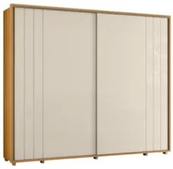 Guarda Roupa Casal 278cm 2 Portas 4 Espelhos Mya Off/Cinamomo Z10 - Mp