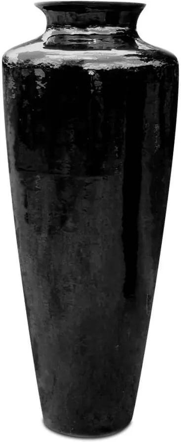 Vaso Vietnamita Cerâmica Importado Tall Jar Preto D40cm x A97cm